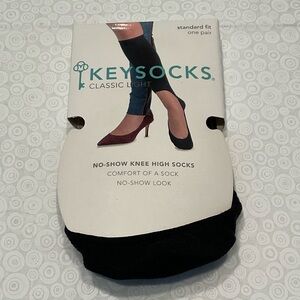 Key socks Classic Light No-Show Knee High Socks - Black